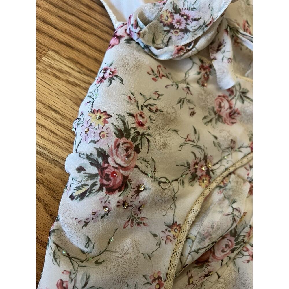 Dress barn silk dress size 10 festival romantic cottagecore farmcore romantic - Picture 6 of 13